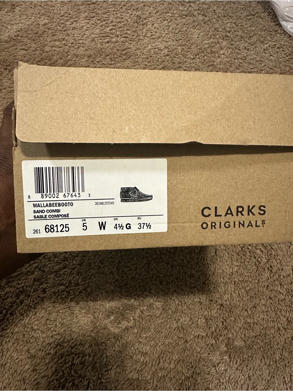 Clarks Kids Sand Combi Wallabee Boot - Sand combo / Sable Compose